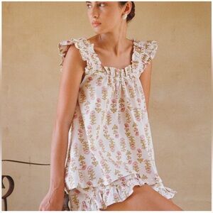 NWT Piyama Nicolette Sleep Set Pink Lotus Floral Size L